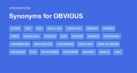 Discover More. . Antonym of obvious